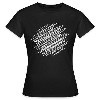 Cercle de gribouillages - T-shirt Femme - noir - Devant - AI Model Female 172 dark (172cm)
