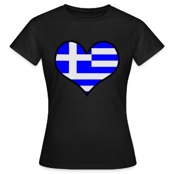 hellas grèce grèce - T-shirt Femme - noir - Devant - AI Model Female 172 dark (172cm)