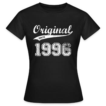 1996 - Frauen T-Shirt - Schwarz - Vorne - AI Model Female 172 dark (172cm)