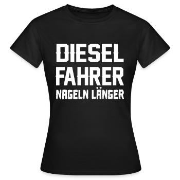 DIESEL NAIL - T-shirt Femme - noir - Devant - AI Model Female 172 dark (172cm)