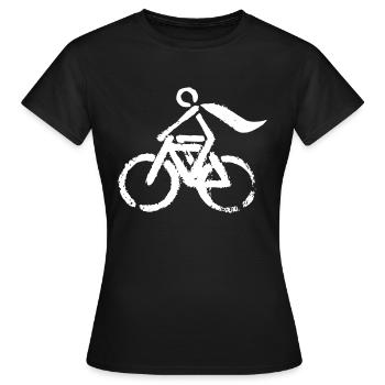 Super héros de vélo - T-shirt Femme - noir - Devant - AI Model Female 172 dark (172cm)