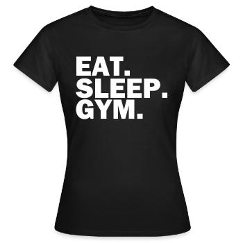 Essen Sie Schlaf-studio weiß - Frauen T-Shirt - Schwarz - Vorne - AI Model Female 172 dark (172cm)