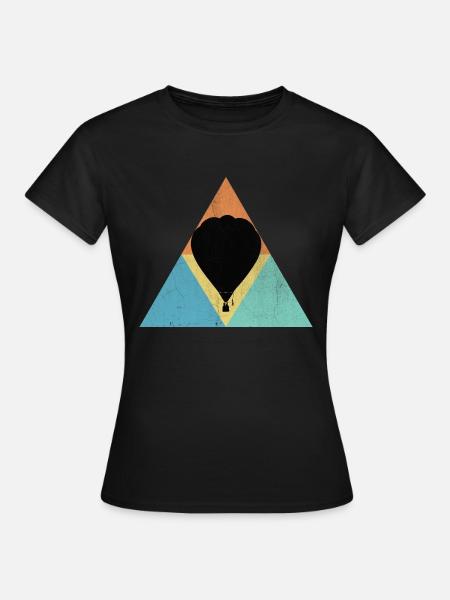 Heißluftballon - Frauen T-Shirt - Schwarz