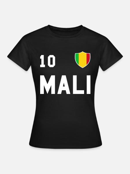 Équipe de football du drapeau du Mali cadeau d'équipe - T-shirt Femme - noir