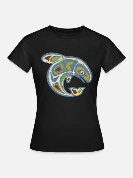Native American Totem ORCA Killer Whale 3 - Women's T-Shirt - black