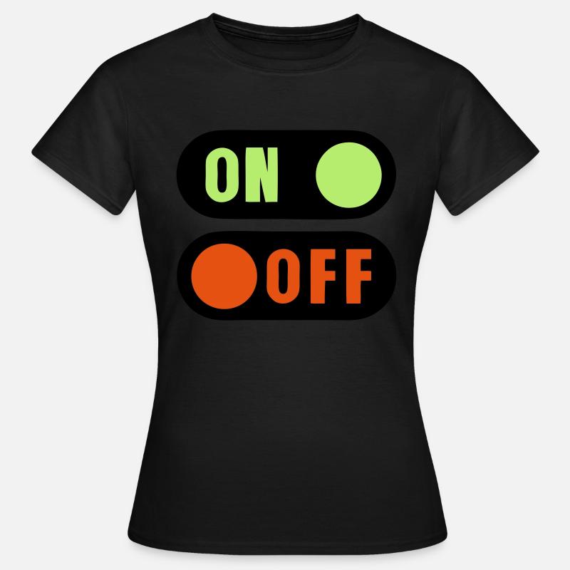 pulsante on off - Maglietta da donna - nero