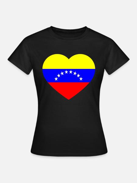 Venezuela liebt Liebe - Frauen T-Shirt - Schwarz