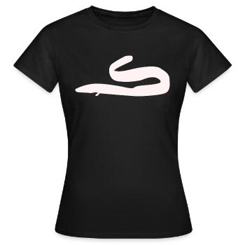 Aal weiss - Frauen T-Shirt - Schwarz - Vorne - AI Model Female 172 dark (172cm)