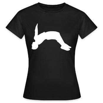 Backflip blanc - T-shirt Femme - noir - Devant - AI Model Female 172 dark (172cm)