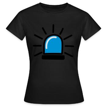 Blaulicht - Frauen T-Shirt - Schwarz - Vorne - AI Model Female 172 dark (172cm)