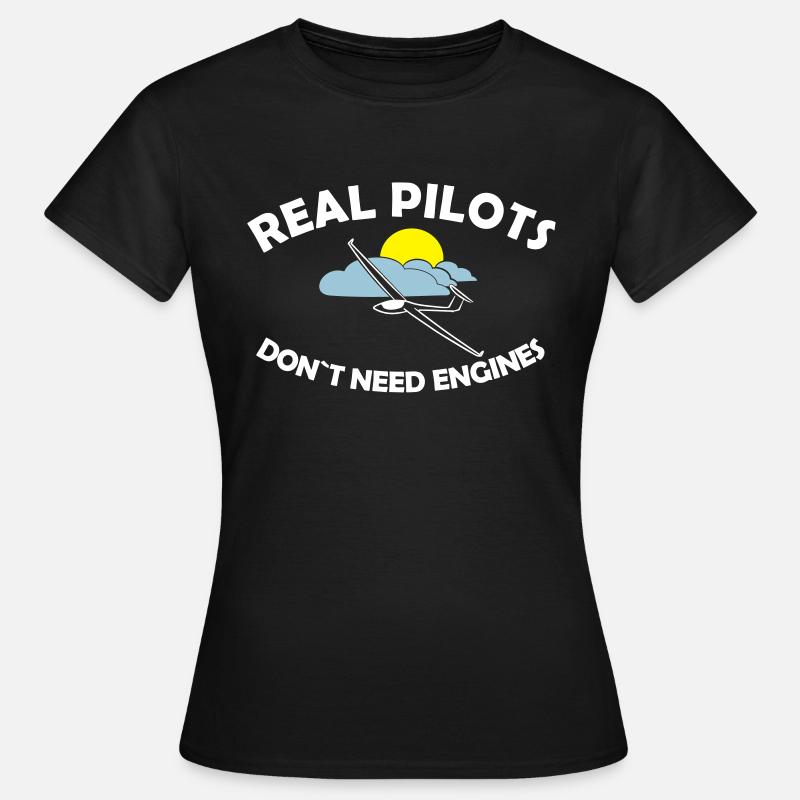 Pilot Glider Glider Glider Gift - Women's T-Shirt - black