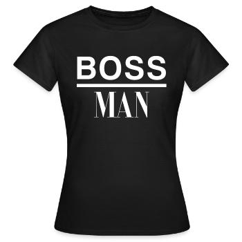 BOSS MAN - Women's T-Shirt - black - Front - AI Model Female 172 dark (172cm)
