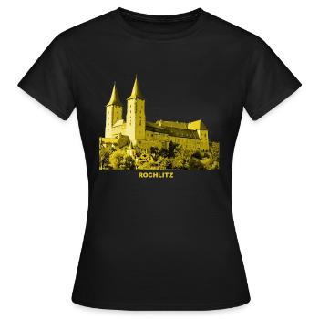 Château de Rochlitz Saxe Château impérial de Wettin Gothique - T-shirt Femme - noir - Devant - AI Model Female 172 dark (172cm)