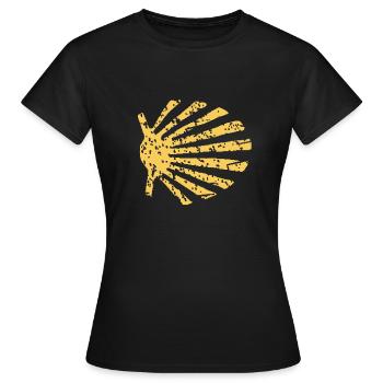 Jakobsmuschel - Frauen T-Shirt - Schwarz - Vorne - AI Model Female 172 dark (172cm)