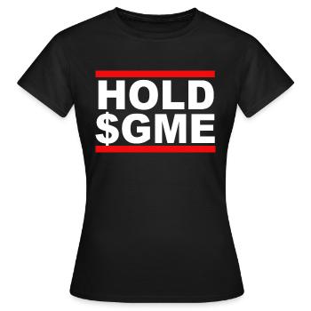 Hodl GME - T-shirt Femme - noir - Devant - AI Model Female 172 dark (172cm)