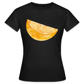 Orange Orangen - Frauen T-Shirt - Schwarz - Vorne - AI Model Female 172 dark (172cm)