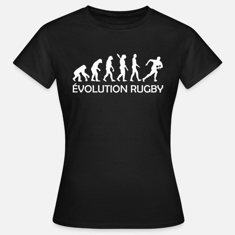 Rugby Evolution - Rugby Humor - Women's T-Shirt - black