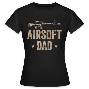 Airsoft Dad Airsoft Airsofting Tactical - Women's T-Shirt - black - Front - AI Model Female 172 dark (172cm)