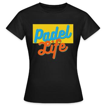 Padel Life - Women's T-Shirt - black - Front - AI Model Female 172 dark (172cm)