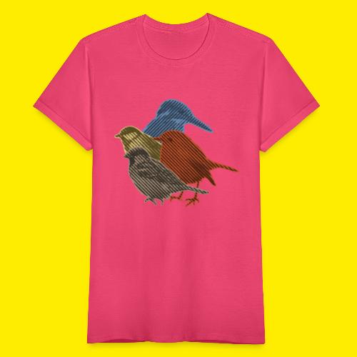Vogelverzameling in line-art - Vrouwen T-shirt