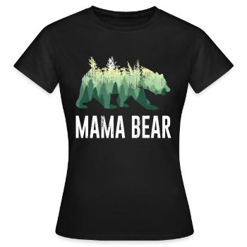 Mama Bear Mama Bear Bear Cadeau - T-shirt Femme - noir - Devant - AI Model Female 172 dark (172cm)