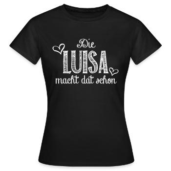 luisa - Frauen T-Shirt - Schwarz - Vorne - AI Model Female 172 dark (172cm)