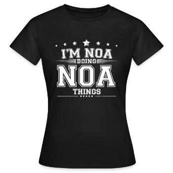 Noa - Frauen T-Shirt - Schwarz - Vorne - AI Model Female 172 dark (172cm)