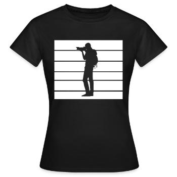 photographie movie camera - Frauen T-Shirt - Schwarz - Vorne - AI Model Female 172 dark (172cm)