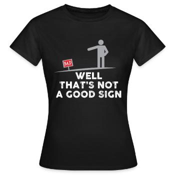 funny text design for a funny text lovers - Women's T-Shirt - black - Front - AI Model Female 172 dark (172cm)