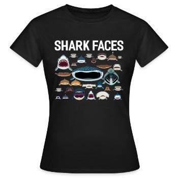 Requin Animaux marins Animaux sous-marins Cadeau - T-shirt Femme - noir - Devant - AI Model Female 172 dark (172cm)