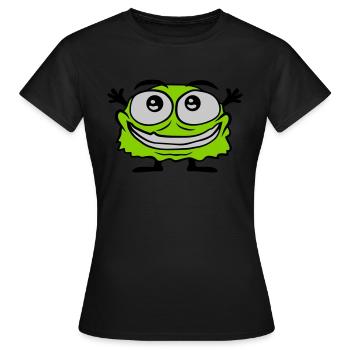 Kleines süßes haariges Monster - Frauen T-Shirt - Schwarz - Vorne - AI Model Female 172 dark (172cm)
