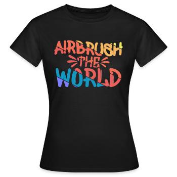 Airbrush The World Vintage Graffiti - Women's T-Shirt - black - Front - AI Model Female 172 dark (172cm)