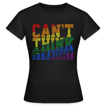 Straight Love Parade Pride Gender Regenbogen CSD - Frauen T-Shirt - Schwarz - Vorne - AI Model Female 172 dark (172cm)