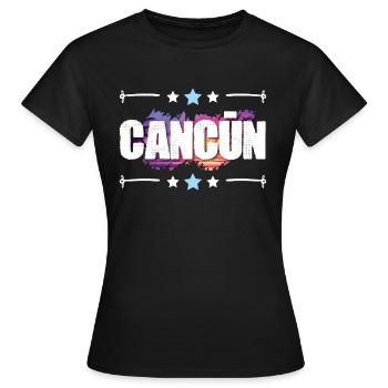 Cancun - Frauen T-Shirt - Schwarz - Vorne - AI Model Female 172 dark (172cm)