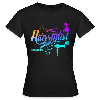 Salon Hairstylist - Frauen T-Shirt - Schwarz - Vorne - AI Model Female 172 dark (172cm)
