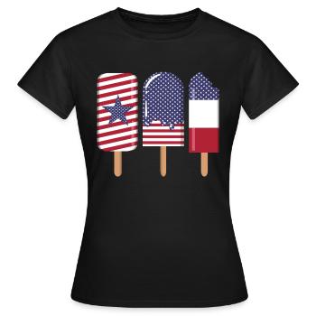 4. Juli USA - Frauen T-Shirt - Schwarz - Vorne - AI Model Female 172 dark (172cm)