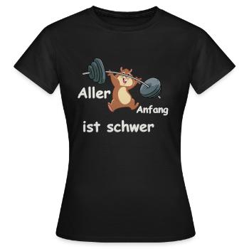 Aller Anfang ist schwer - Frauen T-Shirt - Schwarz - Vorne - AI Model Female 172 dark (172cm)