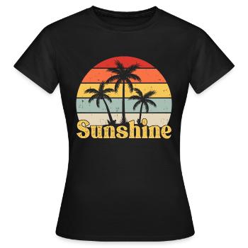 Sunshine Retro - Women's T-Shirt - black - Front - AI Model Female 172 dark (172cm)