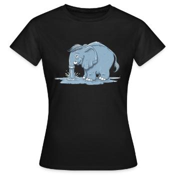 Pipo - Frauen T-Shirt - Schwarz - Vorne - AI Model Female 172 dark (172cm)