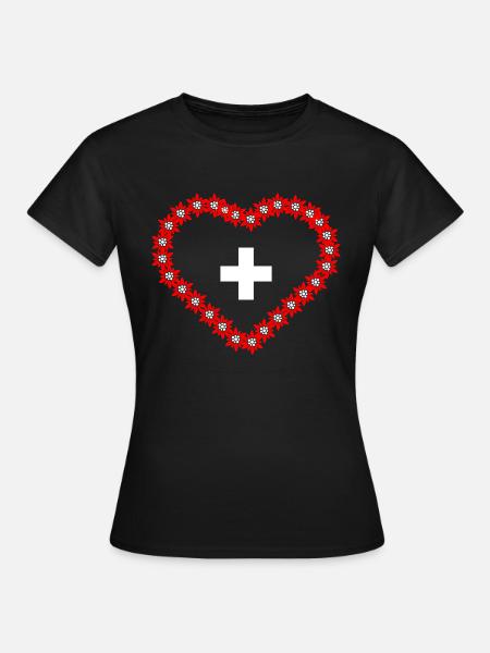 Herz - Frauen T-Shirt - Schwarz