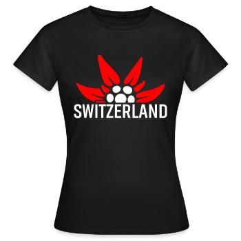 Gentiane suisse - T-shirt Femme - noir - Devant - AI Model Female 172 dark (172cm)