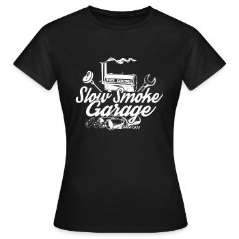 Slow Smoke Garage 5000 white - T-shirt Femme - noir - Devant - AI Model Female 172 dark (172cm)