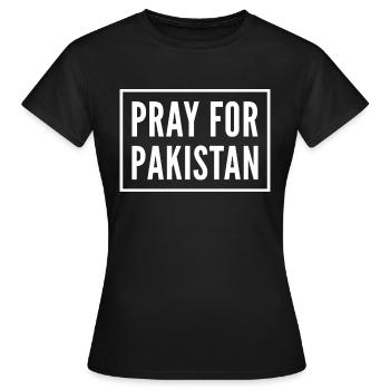 Priez pour le Pakistan - T-shirt Femme - noir - Devant - AI Model Female 172 dark (172cm)