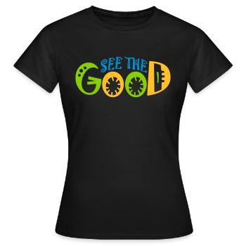 voir la bonne citation - T-shirt Femme - noir - Devant - AI Model Female 172 dark (172cm)
