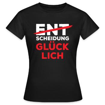 Entscheidung Glücklich - Frauen T-Shirt - Schwarz - Vorne - AI Model Female 172 dark (172cm)