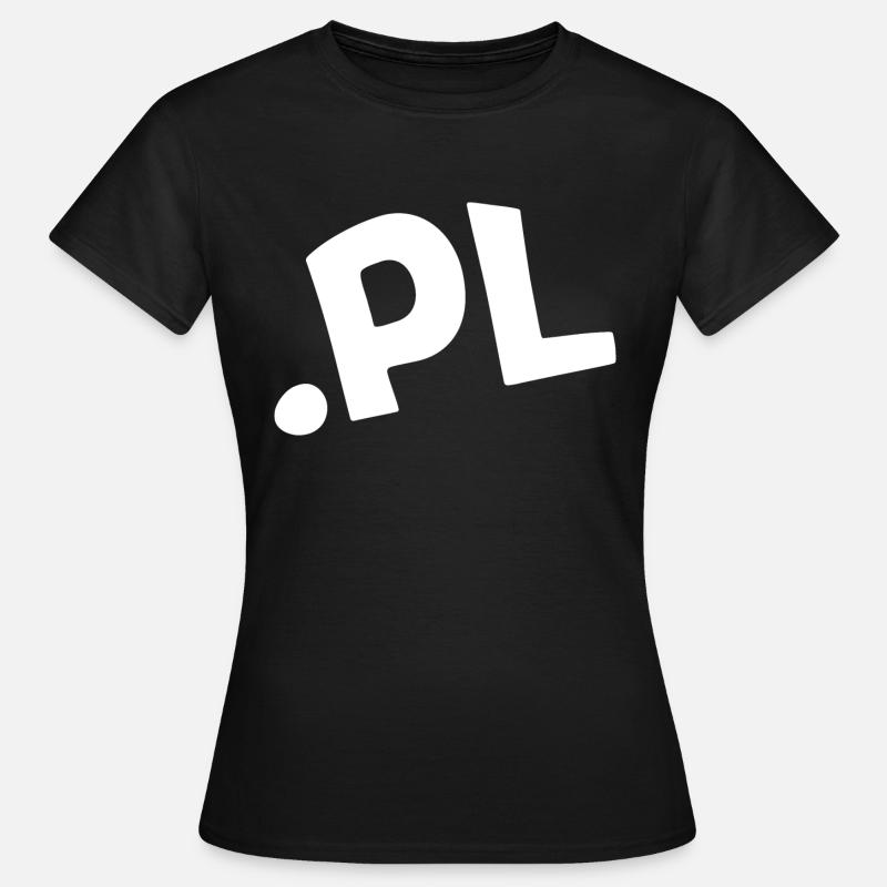 Pologne Code internet du pays - T-shirt Femme - noir