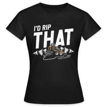 Motoneige et Skidoo Design - T-shirt Femme - noir - Devant - AI Model Female 172 dark (172cm)