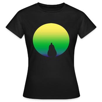 birne in gruen - Frauen T-Shirt - Schwarz - Vorne - AI Model Female 172 dark (172cm)