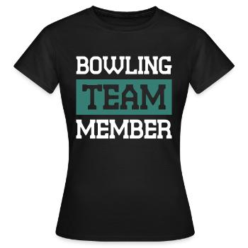 Bowling Team - Women's T-Shirt - black - Front - AI Model Female 172 dark (172cm)