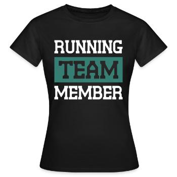 Équipe de course à pied - T-shirt Femme - noir - Devant - AI Model Female 172 dark (172cm)